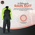 thumbnail image 2 of Daniel Smart Motorcycle Soft Polyester Rain Suit for Men Waterproof with Reflective piping and Zipper Closure., 2 of 7