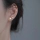 thumbnail image 3 of Pendientes de plata de ley S999 con circonitas de cuatro garras, sencillos y compactos, luminosos, elegantes y de alta calidad, para mujer, 3 of 6