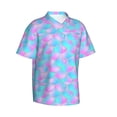 thumbnail image 3 of Xecao Purple Dragon Scales print Hawaiian shirt - a stylish short-sleeve button-down for men, perfect for casual beach and tropical outings., 3 of 9