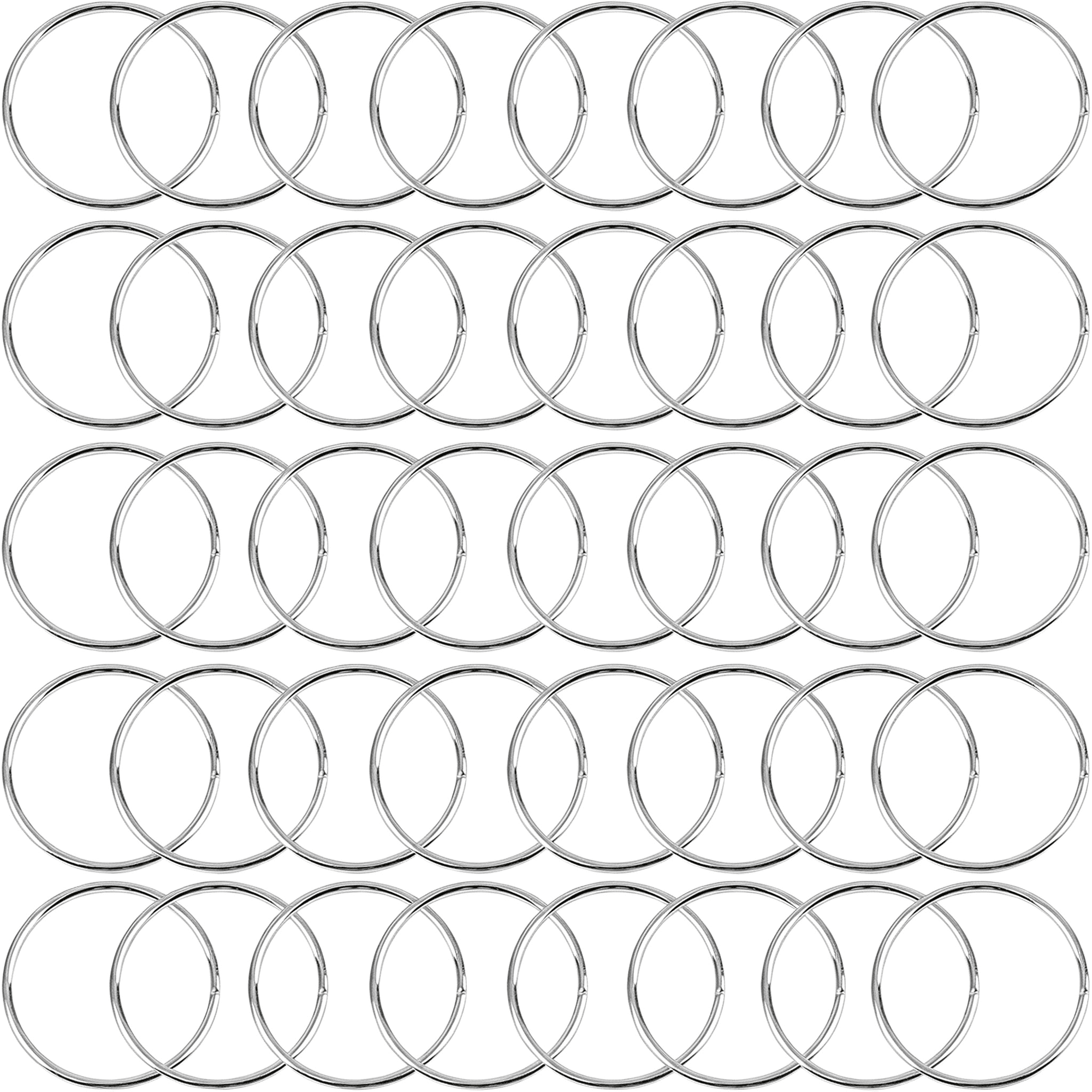 HBMYN 40Pcs Macrame Hoops Ring, BetterJonny 2 Inch Metal Craft Rings Hoops Silver Dream Catcher Rings Wreath Hoop Rings for Home Decorations DIY Crafts and Wall Hanging Crafts