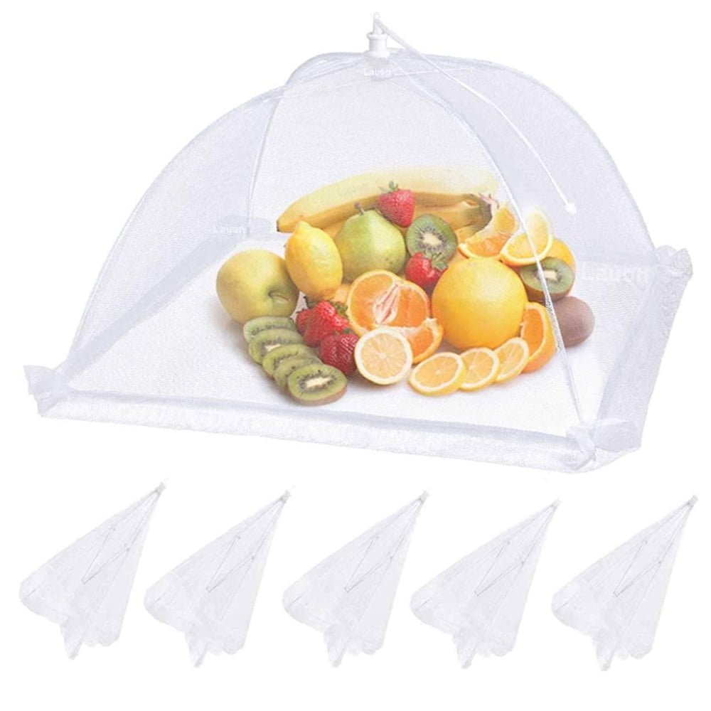 Lishuaiier 6PCS Food Covers with Carry Bag, Collapsible Mesh Food Covers for Picnic , camping