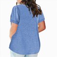 thumbnail image 3 of Towmus Plus Size Tops For Women Loose Casual Solid Color Pullover V Neck Short Sleeve Summer Tshirts Comfy Tees, 3 of 5