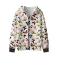 thumbnail image 2 of FUIALDOLG Girls Hoodie Butterfly Print Jacket Sweatshirt with Pocket Winter Coat Jacket for Girls Zip Hooded Long Sleeve Tops, Size XL, 2 of 7