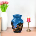 thumbnail image 7 of JAGASY Music Lover Urn for Ashes for Male & Female - 3 Inch Small Memorial Bird Urn for Funeral - Little Decorative Musical Notes Urns for Human Ashes Daughter - Keepsake Blue Urns for Son, 7 of 7