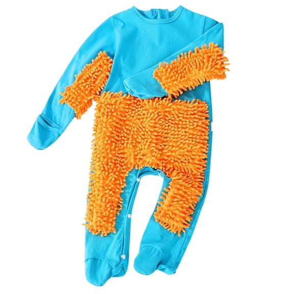 ANINEO Kids Bodysuit Mop For Crawling Floor Cleaning Pretend Play Jumpsuits Holiday Kids Wear