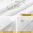 thumbnail image 4 of Green Leaf No Hooks Shower Curtain with Snap-in Liner Summer Watercolor Country Green Eucalyptus Leaves Plant Shower Curtains for Bathroom, Waterproof, Easy Install, Washable 54"x78", 4 of 9