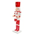 thumbnail image 4 of Cascanueces de Navidad Soldados de Navidad Figuras Artesanales Cascanueces de Madera de 25 cm sombrero rojo, 4 of 9