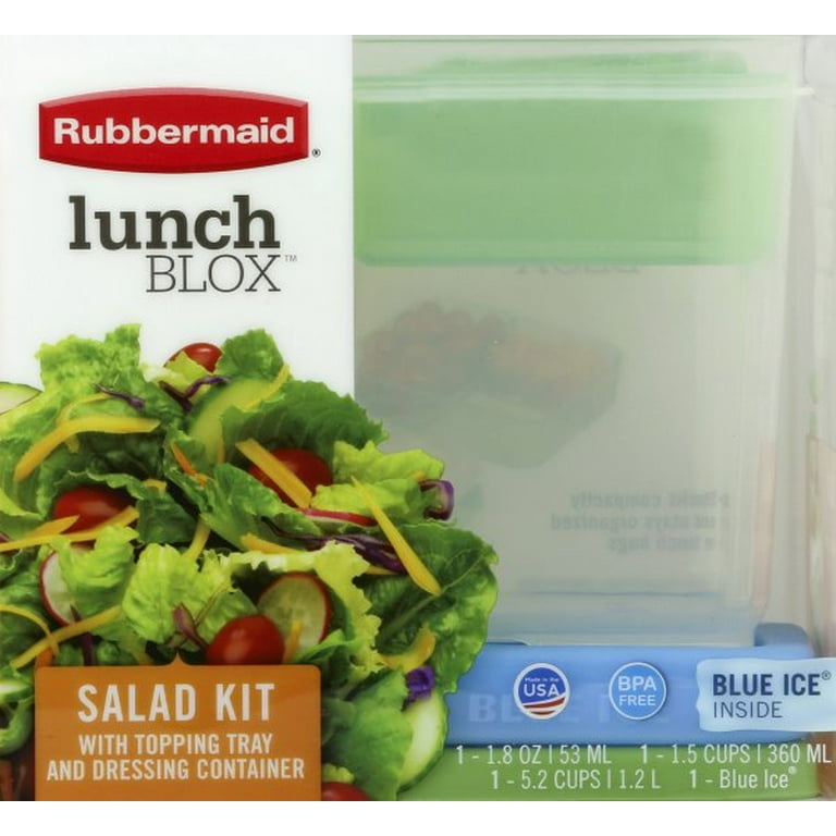 Rubbermaid Brilliance Food Storage Container, Salad and Snack Lunch Combo  Kit, Clear, 9 Piece Set 1997843
