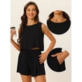 thumbnail image 2 of DARING DIVA Women's 2 Pcs Outfits Summer Top and Casual Shorts Sets XS Black, 2 of 6