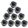 thumbnail image 1 of 10 Pieces Vintage European Silk Roses Artificial Flowers Heads Blue grey, 1 of 6