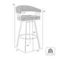 thumbnail image 2 of Armen Living Chelsea 30" Bar Height Swivel Bar Stool in Black Finish and Black Faux Leather, 2 of 11