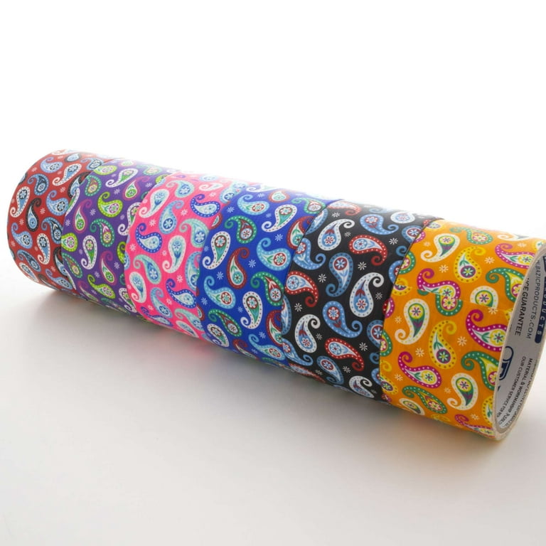 BAZIC Printed Duct Tape Paisley Pattern 1.88 X 5 Yards, 24-Pack