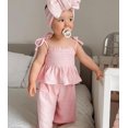 thumbnail image 7 of Infant Baby Toddler Girls Clothes Solid Color Sleeveless Camisole Linen Pants Set Baby Summer Outfits, 7 of 7