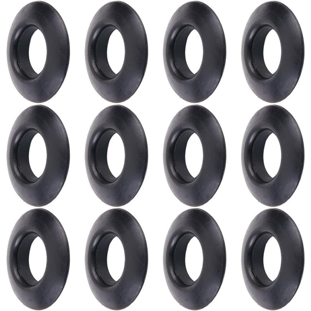 12Pcs Paddle Drip Rings Black Plastic PVC Replacement Parts Universal Kayak Rubber Canoe Shaft Rafting Splash Guards Paddles Oar Drips Ring for Sport Water Boat Accessories