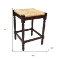 thumbnail image 2 of HomeRoots 516138 24 x 16.5 x 16.5 in. Natural & Espresso Backless Counter Height Bar Chair with Footrest, 2 of 5