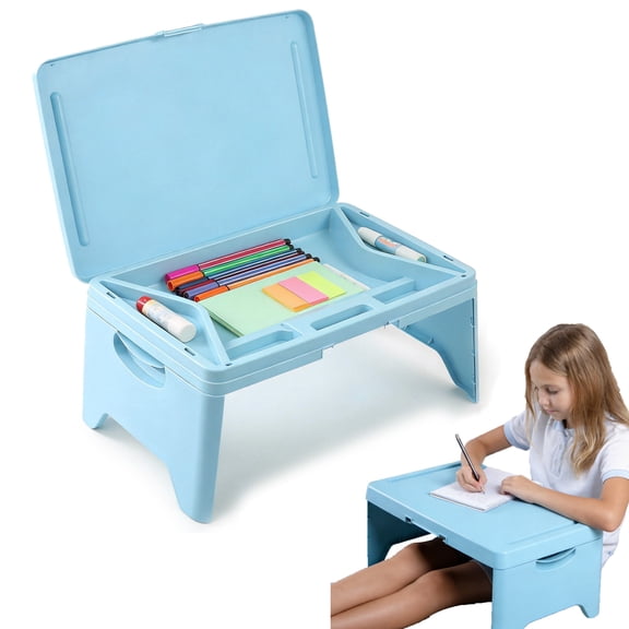Foldable Lap Desk, Lap Desk Bedside Table , Laptop Desk, Portable Bed Desk with Extra Storage Space, Laptop Table Portable Desk for Working Reading Writing, Eating