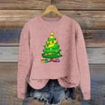 thumbnail image 2 of Caywon Women's Christmas Printed Sweater Round Neck Long Sleeve Knit Sweater Top Festive Christmas Patterns Classic Round Neck Design, 2 of 4