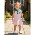 thumbnail image 3 of BemeyourBBs Toddler Baby Girls Golf Dress Outfit Striped Golf Printed Sleeveless Button Up Lapel Collar Ruffle Tank Dress Summer Clothes, 3 of 9