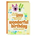thumbnail image 2 of Hallmark hoops & yoyo Birthday Card with Sound (You're Wonderful to Infinity), 2 of 8