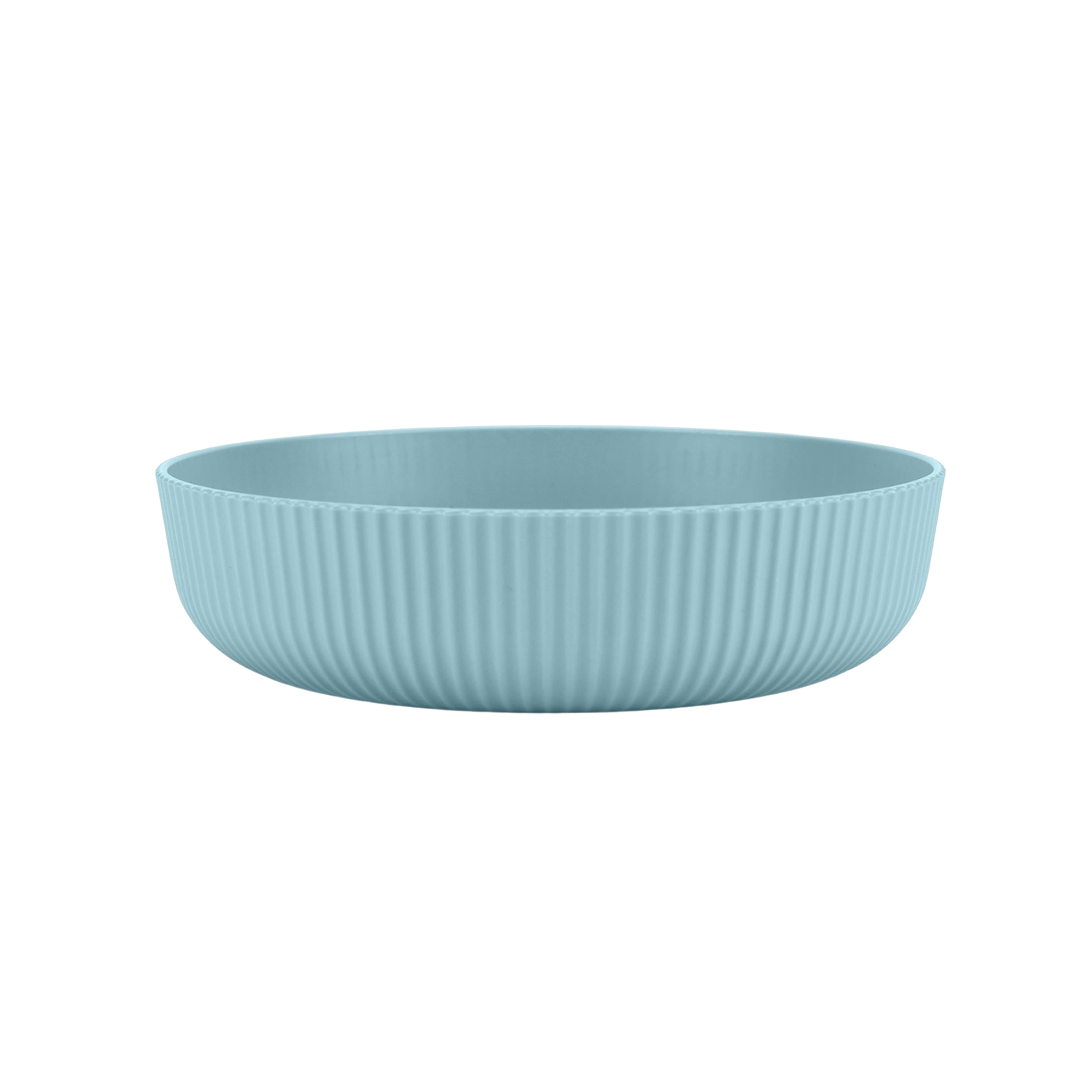 (4 pack) Mainstays Blue Recycled Plastic Dinner Bowl, 42 oz