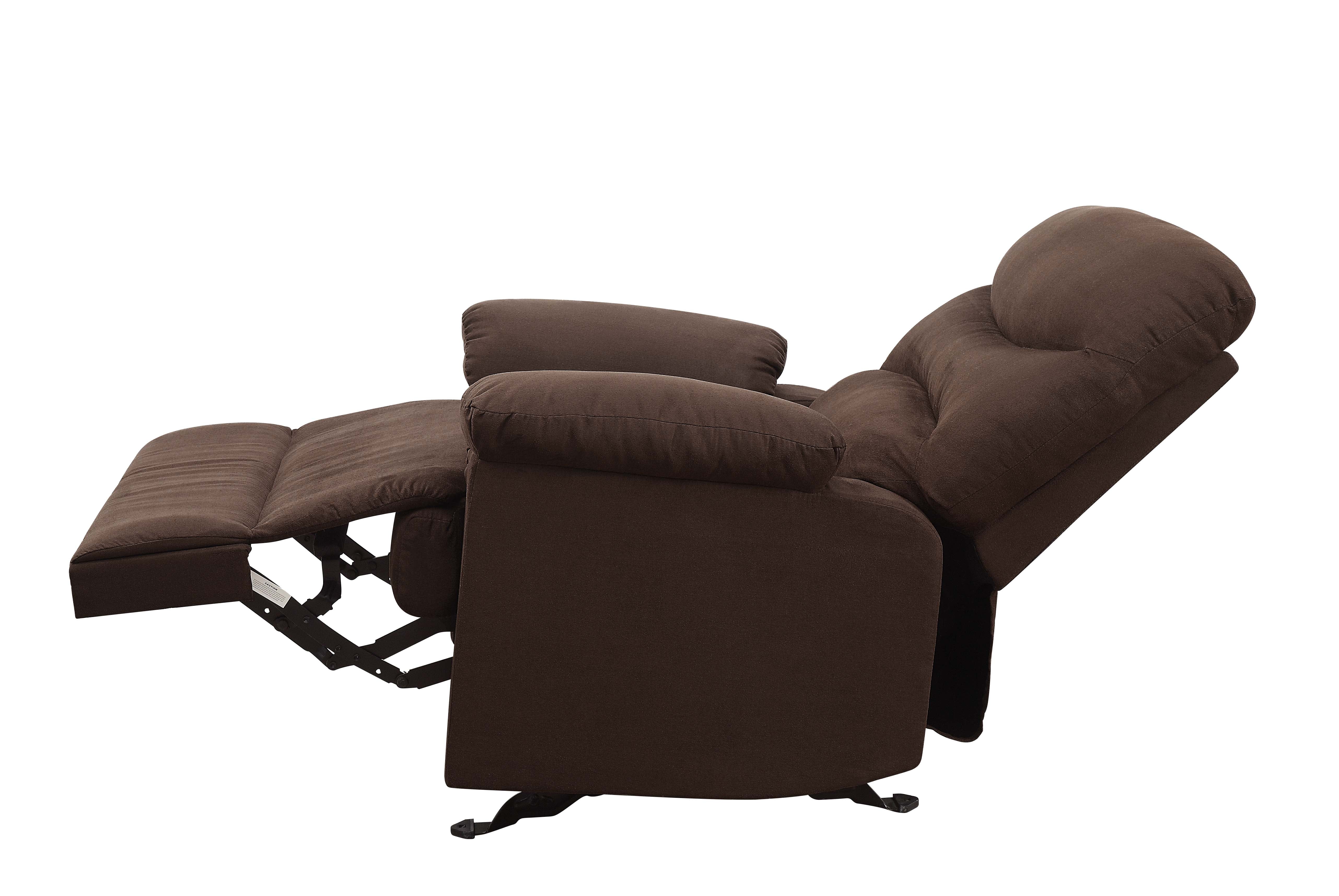 Oakwood Microfiber Recliner, Chocolate