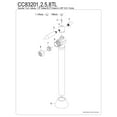 thumbnail image 3 of Kingston Brass CC83201TL 1/2-Inch Sweat x 3/8-Inch O.D. Comp Angle Shut-Off Valve with 5-Inch Extension in Polished Chrome, 3 of 4