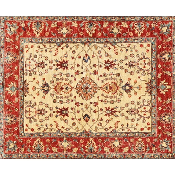 Ahgly Company Machine Washable Indoor Rectangle Traditional Lava Red Area Rugs, 2' x 4'