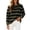 Army Green, variant on Womens Striped Sweater Knit Long Sleeve Crewneck Loose Lightweight Fall Winter Fashion Sweaters