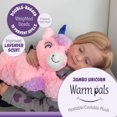 thumbnail image 2 of 1i4 Group Jumbo Weighted Hugs de Warm Pals – Unicornio – 4 libras – Juguetes de peluche acogedores con aroma a lavanda aptos para microondas – Animal de peluche – Peluche calmante y reconfortante, 2 of 6