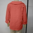 thumbnail image 7 of XuJwPNcy Cotton Linen Shirts for Women Collared V Neck Button up Long Sleeve Tops Trendy Dressy Blouses, 7 of 7