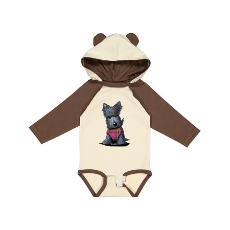 

Inktastic Scottie Dog in Plaid Gift Baby Boy or Baby Girl Long Sleeve Bodysuit