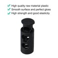 thumbnail image 3 of Unique Bargains 6pcs Spring Cord Locks Plastic End Stoppers Fastener Double Hole Rope Toggle Slider, Black, 3 of 7