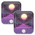 thumbnail image 7 of Yayeee 2-Pack Plug in LED Night Lights with Light Sensors Motion Detectors, Black Neon Road, 7 of 7