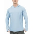 thumbnail image 4 of Sanmadrola Mens Hoodies UPF 50+ Sun Protection Hoodie Shirts Long Sleeve SPF/UV Lightweight Quick Dry Fishing Hoodie Rash Guard Thumb Holes Shirt Fishing Hiking Mountaineering Outdoor, 4 of 7