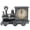 As Shown, variant on OULII Retro Plated Silver Locomotive Night Light Clock for Tabletop