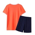 thumbnail image 3 of KEXE Boys Shorts Size 10-12 Boys 2 Piece Summer Outfits Short Sleeve Tshirts And Elastic Waist Shorts（9-10 Years,Black), 3 of 4