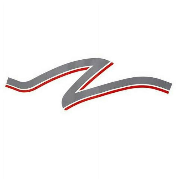 Pontoon Boat Graphic Stripe Decal | 36 x 12 Inch Gray Red