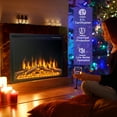 thumbnail image 3 of Costway 34"Electric Fireplace Insert Heater Log Flame Effect w/ Remote Control 1500W, 3 of 10