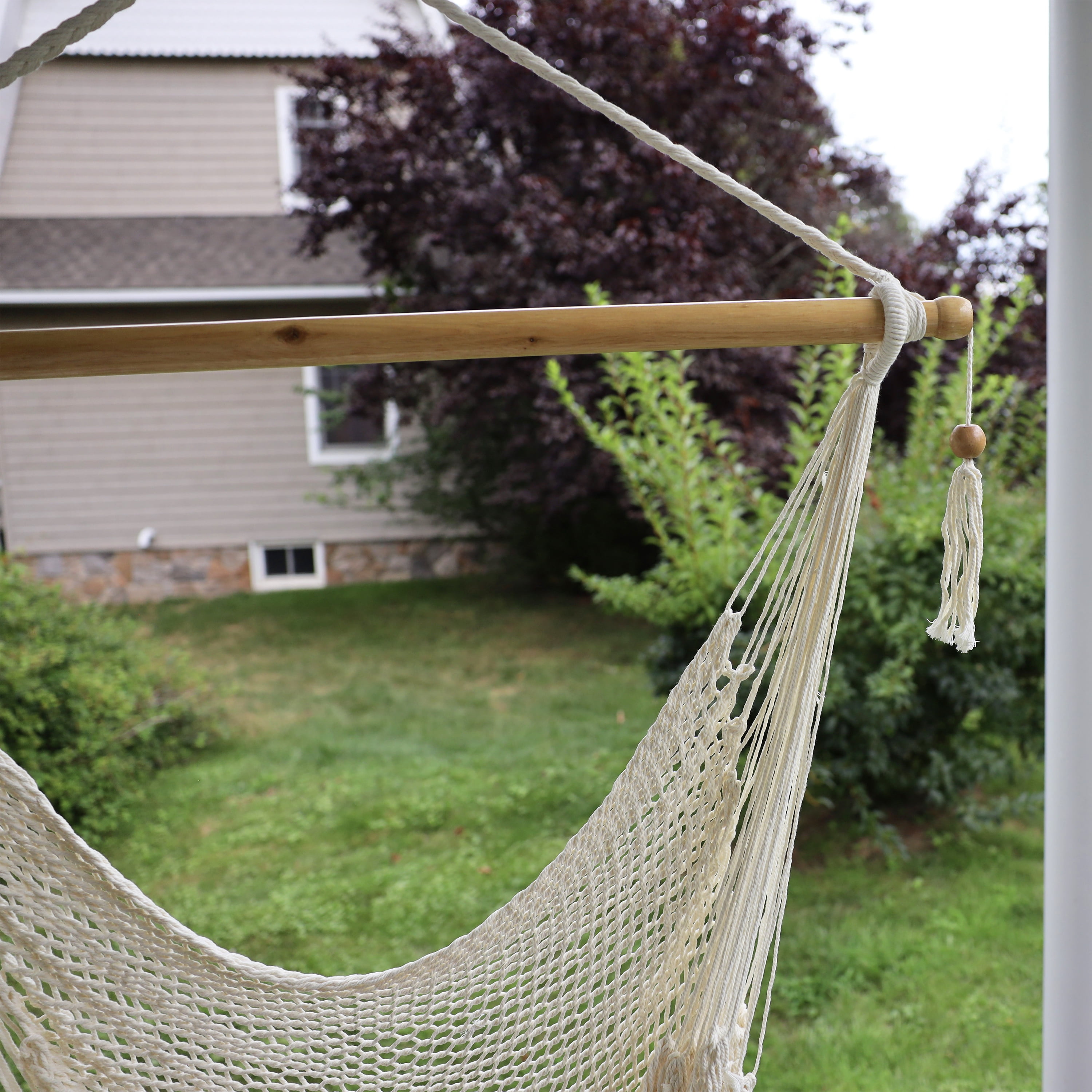 Bliss Hammocks Island Rope Hammock Chair w/ Spreader Bar - Natural, 60" L x 40" W
