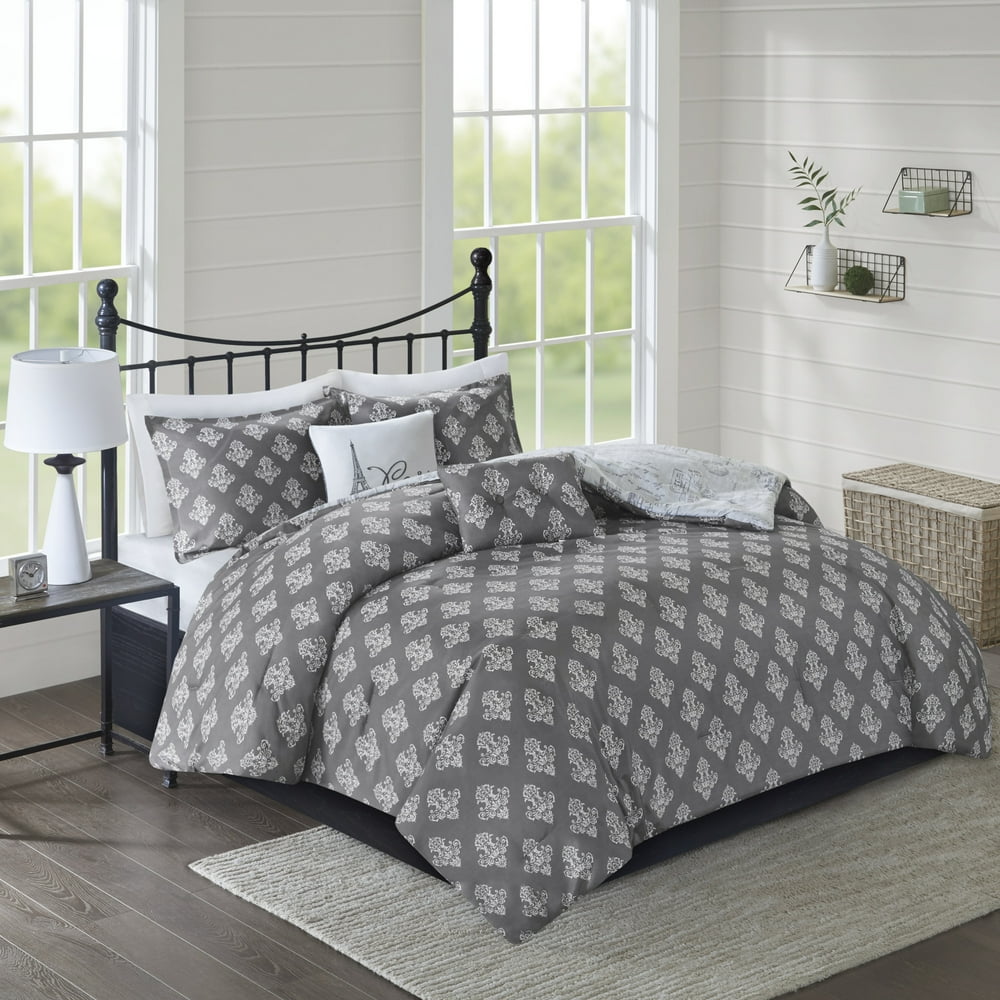510 Design Apolline 5 Piece Reversible Paris Printed Comforter Set