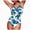 B Blue, variant on Women's Beach Sport Print One Piece Swimsuit, Slimming Contrast Splicing Racerback, for Beach Trips Pool Honeymoon, Color Army Green, Size M