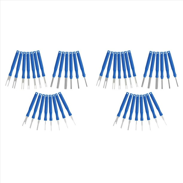 Kit de Herramientas de Extracción de Terminales de Coche de 42 Piezas, Extractor de Clavijas de Cable, Extractor de Clavijas de Conector de Engarzado de Cables Eléctricos, Azul