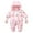 Pink, variant on Mercatoo Newborn Baby Snowsuit Snow Outwear Infant Winter Jacket Jumpsuit Coat Hooded Boy Clothes Zipper Girl Toddler Wear Baby