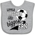 thumbnail image 3 of Inktastic Little Brother and Biggest Fan Soccer Player Boys Baby Bib, 3 of 4