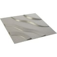 thumbnail image 5 of Ekena Millwork 11 7/8"W x 11 7/8"H Lane EnduraWall Decorative 3D Wall Panel, Textured Metallic Silver (Covers 0.98 Sq. Ft.), 5 of 5