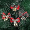 thumbnail image 5 of Paquete de 16 lazos de Navidad con campanas, Mini lazo de Navidad, manualidad para regalo, adorno, decoración colgante para árbol de Navidad, 5 of 5
