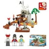 Lightahead Pirate Island and mini Figures Toy Building Blocks Set Educational DIY Kit For Kids (142 PCS)