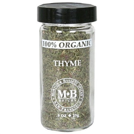 Morton & Bassett Organic Thyme  .9-Ounce Jars (Pack of 3)