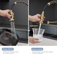 thumbnail image 2 of Grifo de cocina AIMADI Gold con pulverizador desplegable cepillado, 2 of 7