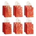 thumbnail image 2 of 12 bolsas de regalo con asas, versátiles para hombres y mujeres. Bolsas rojas y doradas para compra, ideales para compromisos, regalos de ,, 2 of 9